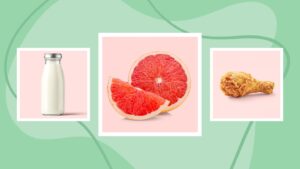 Milk, grapefruit, fried chicken