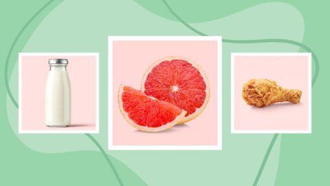 Milk, grapefruit, fried chicken